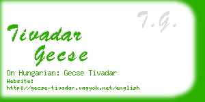 tivadar gecse business card